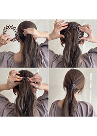 Kẹp tóc tổ chim nhựa đa năng, cặp búi tròn phong cách Hàn Quốc, phụ kiện tóc KT020 - Filibra