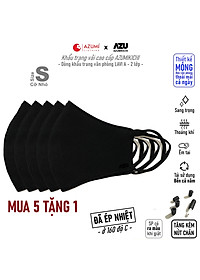 Khẩu trang vải Azumikichi màu đen, khẩu trang thời trang cao cấp sang trọng