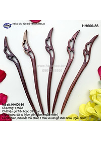 Trâm cài tóc bằng gỗ Cẩm Lai/Trắc (Đủ kiểu dáng) HH600 - phong cách cổ trang, điêu khắc sang chảnh HOT TREND cho nữ  - HAHANCO