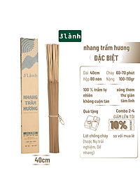 Nhang Trầm Hương Đặc Biệt  3 Lành Dài 23-30-40cm, Hộp 100-400gr Sạch Tự Nhiên 100% Không Hóa Chất 7-12 Năm Trầm Thờ Cúng Dâng Hương Xông Nhà