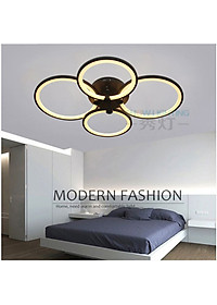 Đèn trần LED mâm 3 màu ánh sáng 4 cánh có điểu khiển từ xa