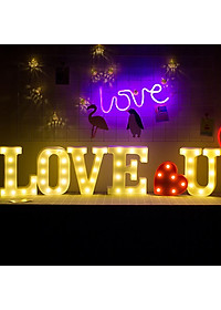 Đèn Led Chữ Cái Loại Lớn 22cm Trang Trí Tiệc Cưới, Sinh Nhật, Nhà Cửa KUNBE - Đủ 26 Chữ Cái A-Z, Các Số Từ 0-9 Và Biểu Tượng Trái Tim Đỏ, ...