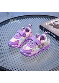 Giày thể thao bé gái có đèn LED phát sáng họa tiết Elsa thiên thần xinh xắn và dễ thương 1 2 3 4 5 tuổi phong cách GH45