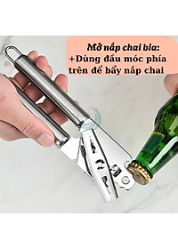 Dụng cụ khui đồ hộp thép không gỉ- Cần kẹp mở hộp đa năng tay cầm đôi