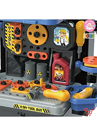 Đồ Chơi Hướng Nghiệp Nhập Vai Kỹ Sư BOWA 8071 – Xe buýt công cụ 59 chi tiết