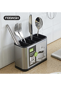 Hộp Đựng Dao Dĩa Đũa Bằng Thép Không Gỉ Cao Cấp Thương Hiệu FEIDASH 