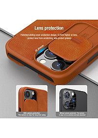 Bao Da Cao Cấp Da Thật Dành cho iPhone 13 Pro Max Chính Hãng Nillkin Qin  Có Ngăn Đựng Thẻ - Hàng Chính Hãng