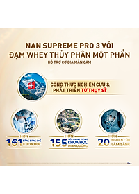 Sữa bột Nestlé NAN SUPREMEPRO 3 800g nhập khẩu Đức đạm Gentle Optipro ngừa mẫn cảm Tặng Đồ Chơi Bàn Kèm Chữ Cái (Dành cho trẻ từ 2 - 6 tuổi)