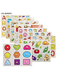 Bảng núm gỗ Ghép Hình Nhiều Chủ Đề Cho Bé