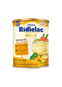 BỘ 2 LON BỘT ĂN DẶM RIDIELAC GOLD GÀ RAU CỦ - 350G