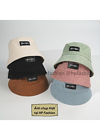 Mũ bucket vành cụp ️ Nón tai bèo thêu PromissYou chất nhung tăm cao cấp form unisex nam nữ N42