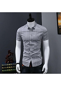 Áo Sơ Mi Nam Ngắn Tay Caro Thời Trang Cao Cấp PONIVA Chất Vải Cao Cấp Mềm Mại Thấm Hút Mồ Hôi Tốt