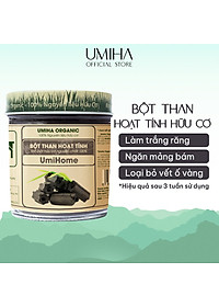 Bột Than Hoạt Tính Nguyên Chất UMIHOME (125g) – Làm trắng răng, sạch sâu da mặt, loại bỏ mụn, giải đọc cho da