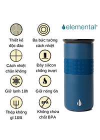 [Quà tặng cao cấp-Thương hiệu Mỹ] Set hộp quà tặng Sinh nhật, set Thanh Xuân, bình giữ nhiệt và ly giữ nhiệt Elemental cao cấp