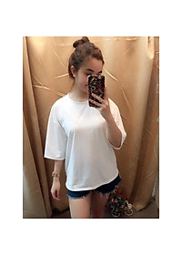 Áo Thun Tay Lỡ Trơn Nhiều Màu Vải Dày Không Xù Lông.