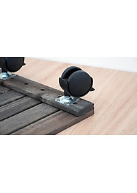 Đế Lót Chậu Cây Có Bánh Xe Thương Hiệu ANKAN, Đế Để Chậu Cây, Mặt Vuông Bằng Gỗ Tràm, Màu Đen Đường Kính 30 Cm, Tải Trọng 80kg - Hàng Xuất Khẩu