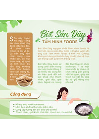 Bột sắn dây nguyên chất 500g TÂM MINH FOODS làm mát thanh lọc cơ thể