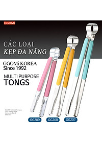 [HÀNG CHÍNH HÃNG]Kẹp gắp thức ăn đa năng màu sắc pastel bằng thép không gỉ an toàn cho sức khỏe mọi cỡ GGOMi Hàn Quốc