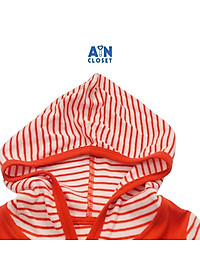 Bộ quần áo dài có nón unisex họa tiết Kẻ đỏ quần xám thun da cá - AICDBTUIQ1JR - AIN Closet