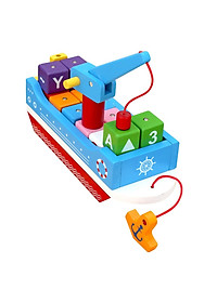 Đồ chơi gỗ: Thuyền tri thức - Phát triển trí tuệ và trí tưởng tượng - Winwintoys 60572