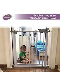 Thanh chắn cửa, chắn cầu thang chính hãng Mastela D04 bảo vệ an toàn cho bé, Không cần khoan tường, có thể thanh mở rộng