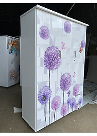 Tủ nhựa đài loan 3 cánh 2 học cao 1m8 hình 3D hoa Bồ Công Anh
