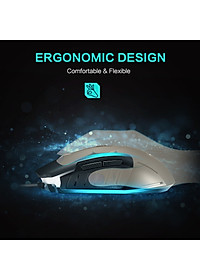 Chuột chơi game văn phòng có dây USB PICTEK T9 3200 DPI 6 nút - Hàng chính hãng
