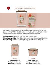 Nến ly vuông Elevation Yankee Candle size S - Rose Hibiscus (96g)