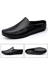 Giày Lười Sục Nam Da Bò Chuẩn, Có bảo hành nổ da, bong keo , gãy đế, phom dáng siêu đẹp GD18