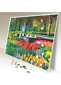 Tranh xếp Hình Tia Sáng Vườn Xuân ( 925 mảnh ghép)