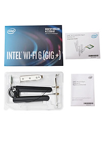 Bộ card WIFI Intel AX200 GIG+ cho máy bàn full box - Hàng chính hãng