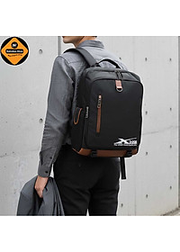 Balo Laptop Thời Trang Cao Cấp Xbags XB3101 Màu Đen, Thiết Kế Dạng Hộp Lớn Nhiều Ngăn, Chống Nước Chống Sốc, Cá Tính, Phù Hợp Đi Làm Đi Học!