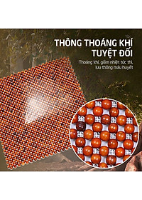 Miếng Đệm Hạt Gỗ PaKaSa Massage Ghế Ô TÔ , Xe Hơi , Ghế Văn Phòng KT 45 x 45 cm - Chính Hãng