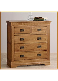 Tủ 5 ngăn kéo Tundo màu sồi 80 x 40 x 100 cm