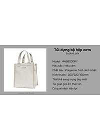 Túi đựng bộ hộp cơm LocknLock Daily Cooler, Table Mat HWB820 - Hàng chính hãng, giữ nhiệt có quai xách - JoyMall