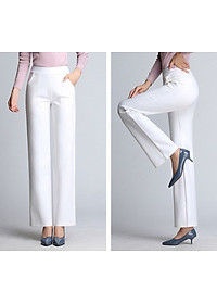 1 Quần tây công sở ống suông rộng, ống đứng, dạng cullotes sang trọng, nữ tính
