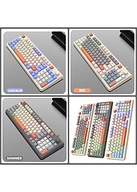 Bàn Phím Led Rainbow Gaming Giả cơ K82 có núm chỉnh âm lượng cho máy tính , laptop hàng nhập khẩu