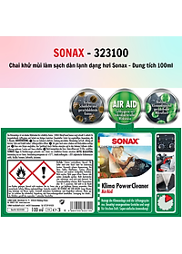 Chai khử mùi làm sạch dàn lạnh dạng hơi Sonax Car A/C Cleaner 100ml 323100
