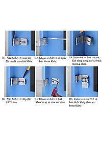 Chốt Khóa Vuông 90 độ Có PAT Khóa KUNBE, Bản Lề Cài Khóa Chốt Cửa, Tiện Dụng Dễ Lắp Đặt