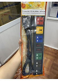 Ổ CẮM KÉO DÀI LIOA 3 CHẤU 6 LỖ ĐA NĂNG DÂY DÀI 3M MODEL 6D32N