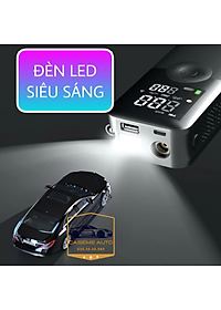 Máy Bơm Lốp Mini Cầm Tay CARSUN C3106 – Pin 4000mAh, Bơm Không Dây, Công Suất 40W, Tích Hợp Đèn LED & Sạc Dự Phòng