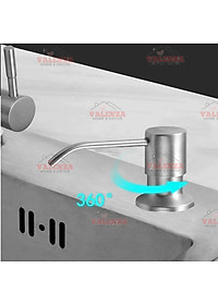 Chậu rửa bát inox304 bán nguyệt 5li chống xước 7546 Valenza, vòi rửa bát rút dây nóng lạnh 01, bộ xả 18cm, khay inox, rổ inox lỗ, bình rửa bát, rửa ly cốc