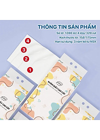 Thùng 4 gói khăn giấy, khăn giấy treo tường dạng rút đáy, khăn giấy cao cấp