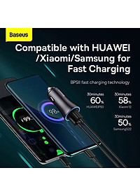 Tẩu Sạc Ô Tô Baseus Golden Contactor Max Dual Fast Charger Car Charger 60W - Hàng Chính Hãng