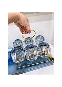 BỘ 6 CỐC THỦY TINH UỐNG NƯỚC MẠ XANH CHỊU NHIỆT CAO CẤP