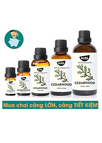 Tinh Dầu Hoàng Đàn Kobi Cedarwood Essential Oil Dùng Xông Phòng, Giúp Khử Trùng, Giảm Đau, Chống Viêm Nhiễm Hiệu Quả