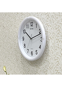 Đồng hồ treo tường Nhật Bản Rhythm CMG434NR03, Kích thước 28.0 x 4.3cm, 580g ,Vỏ nhựa cao cấp, dùng Pin