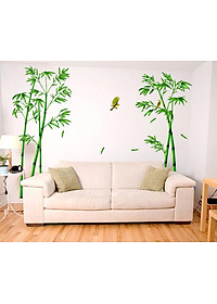Decal dán tường kết hợp Bụi Tre và  Sen AM9104+0779C