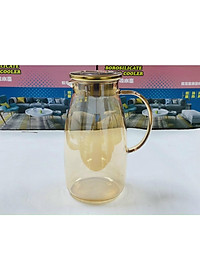 BÌNH ĐỰNG NƯỚC UỐNG THỦY TINH CHỊU NHIỆT LÊN ĐẾN 400 ĐỘ C MÀU VÀNG GOND SANG TRỌNG