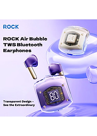 Tai nghe Bluetooth nhét tai không dây TWS Rockspace Air Bubble nghe nhạc lên đến 20h hàng chính hãng bảo hành 12 tháng